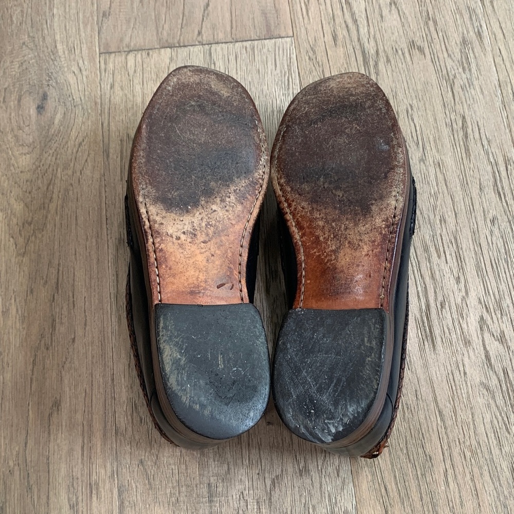 Allen Edmonds Maxfield Black and Brown Tassel Leather Loafers Size 9 - Picture 11 of 11